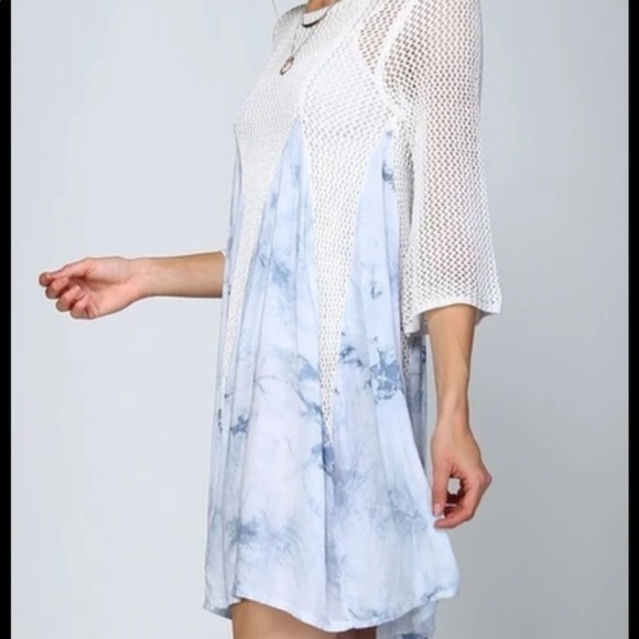 Entro -Tie Dye Panel A-Line Dress with Cro… - Picture 5 of 5